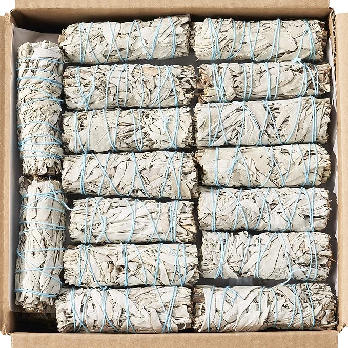 40 White Sage Smudge Sticks ~ Sustainably Grown Sage Bundles for Smudging, Smudge Kit, Ceremony, Spiritual Use, Home & Office Cleansing or Smoke Cleanse (40 Pack)