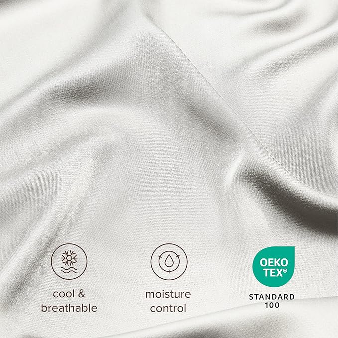 Bare Home 100% Rayon Made from Bamboo Twin XL Sheet Set - 3 Piece Bedding Set - Deep Pockets - Breathable - Easy Fit - Bedding Sheets & Pillowcases (Twin XL, Cream)