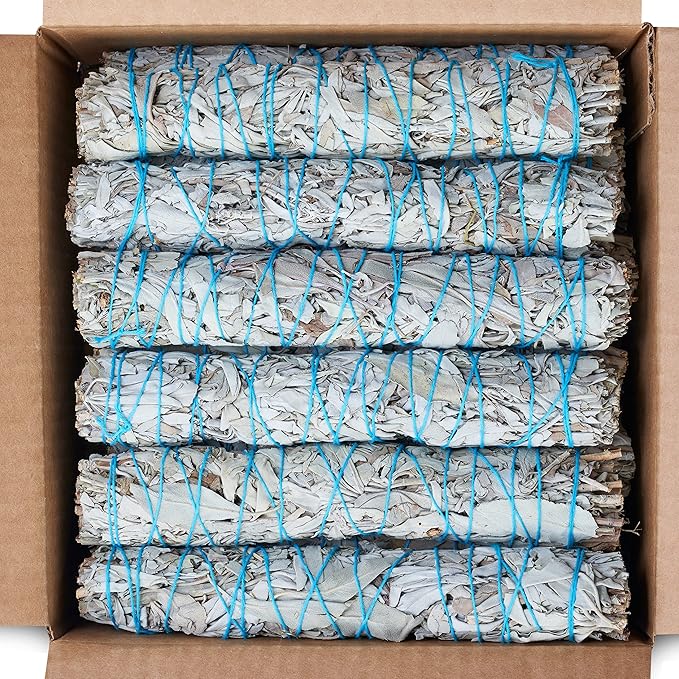 JL Local Wanderlust 9” White Sage Smudge Stick - Extra Large Smudging Wand Incense Stick for Cleansing, Purifying, Healing, Meditation, Yoga, Blessing (24 Pack)