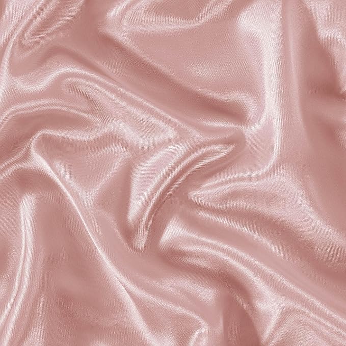 Bedsure Satin Sheets King Size - 4 Piece Silky Bedsheets with 15 Inches Deep Pocket Fitted Bedsheet,1 Flat Sheet, 2 Satin Pillowcases, Good for Hair & Skin (King, Blush Pink)