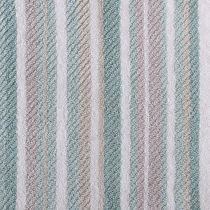 Tommy Bahama - Bath Towels, 100% Soft & Absorbent Cotton Terry Loop with Twill Texture, Low Linting & Fade Resistant, Medium Weight Bathroom Towels (Ocean Bay Blue, 3 Piece)