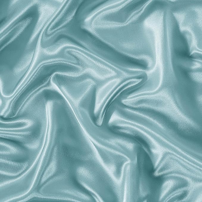 Bedsure Satin Sheets Full Size - 4 Piece Silky Bedsheets with 15 Inches Deep Pocket Fitted Bedsheet,1 Flat Sheet, 2 Satin Pillowcases, Good for Hair & Skin (Full, Blue)