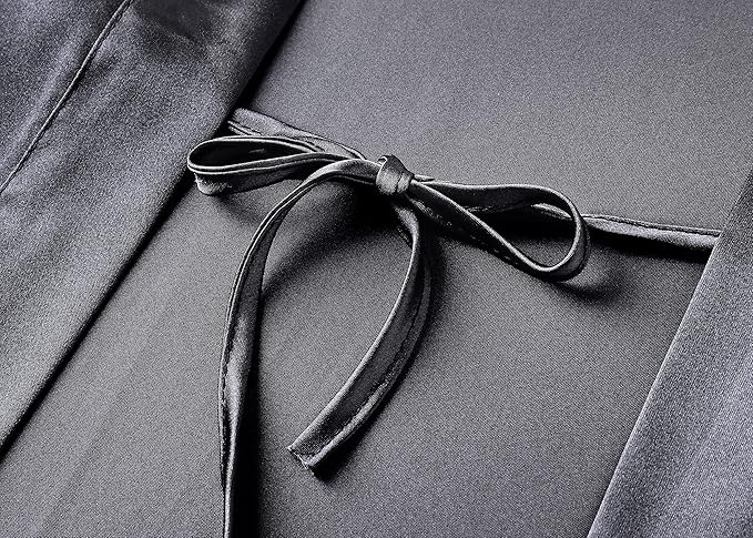 PRODESIGN Satin Kimono Robe Women Long Silky Kimono Bathrobe Sleepwear Wedding Bridesmaid Robe