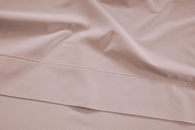 LANE LINEN California King Bed Sheets – 450 Thread Count Soft Sateen Sheets, Naturally Cooling & Breathable, 15” Deep Pocket Fully Elasticized Fitted Sheet, Hotel Bedding & Pillowcases, Sepia Rose