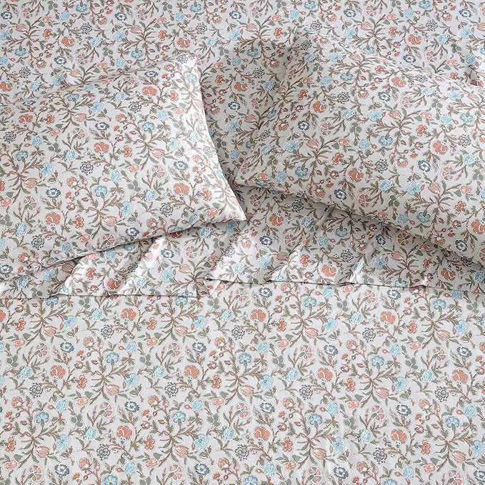 Wrangler - Twin Bed Sheets, Ultra-Soft & Lightweight Bedding with Matching Pillowcase, Lightweight Bed Set for All Season Comfort, Oeko-Tex Certified (Westward Floral Beige)