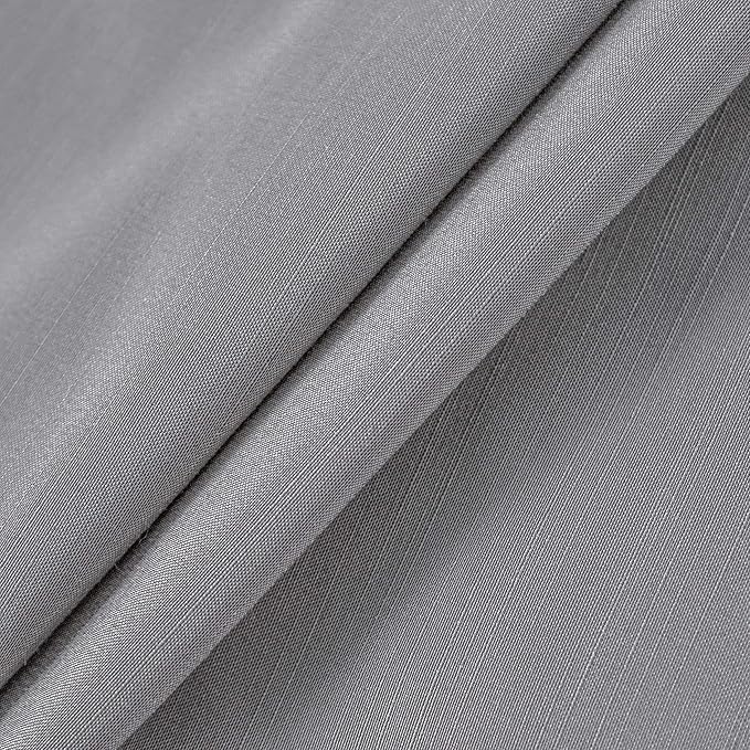 Biscaynebay Wrap Around Bed Skirts for Queen Beds Extra Long Drop of 25", Silver Grey Adjustable Elastic Dust Ruffles Easy Fit Wrinkle Resistant Silky Luxurious Fabric Machine Washable
