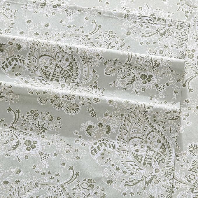 Wrangler - Full Bed Sheets, Ultra-Soft & Lightweight Bedding with Matching Pillowcases, Lightweight Bed Set for All Season Comfort, Oeko-Tex Certified (Prairieland Paisley Green)