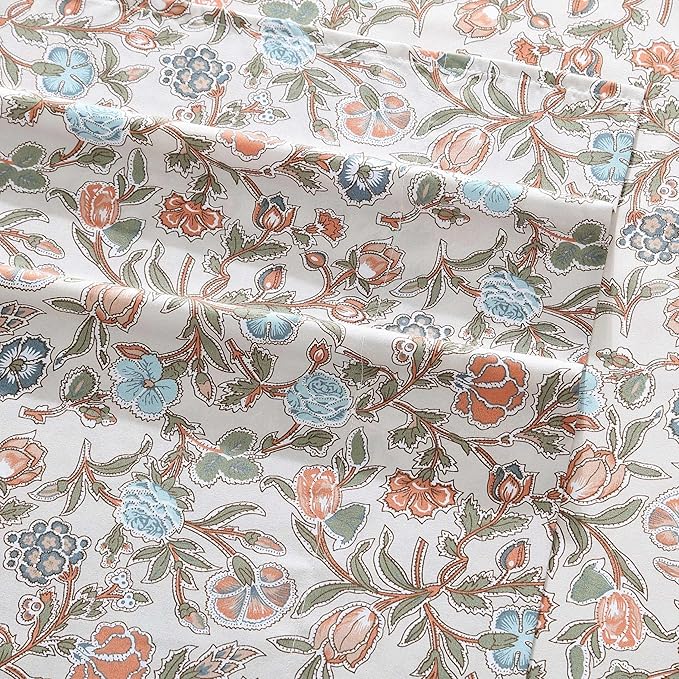 Wrangler - Twin Bed Sheets, Ultra-Soft & Lightweight Bedding with Matching Pillowcase, Lightweight Bed Set for All Season Comfort, Oeko-Tex Certified (Westward Floral Beige)